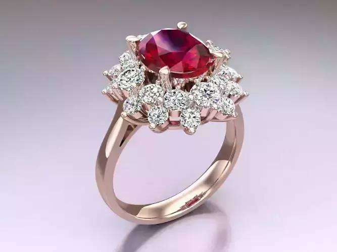 Oval stone ring - Womens  Rings - N729046