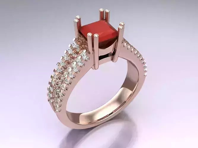 Square Stone Rings - Womens Rings - N729248