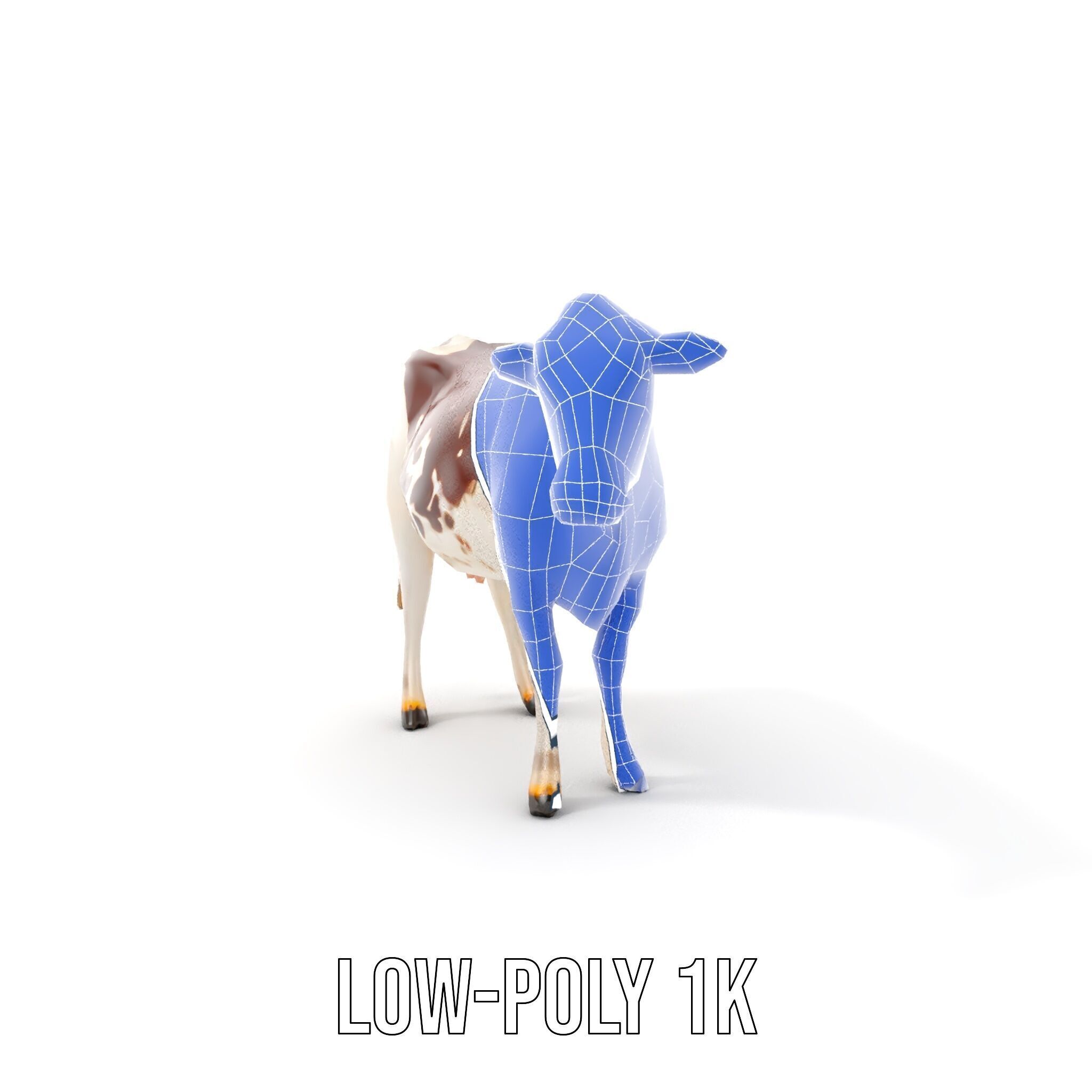 Dairy Cow D Model Pack with HighQuality Textures Low-poly 3D model_11
