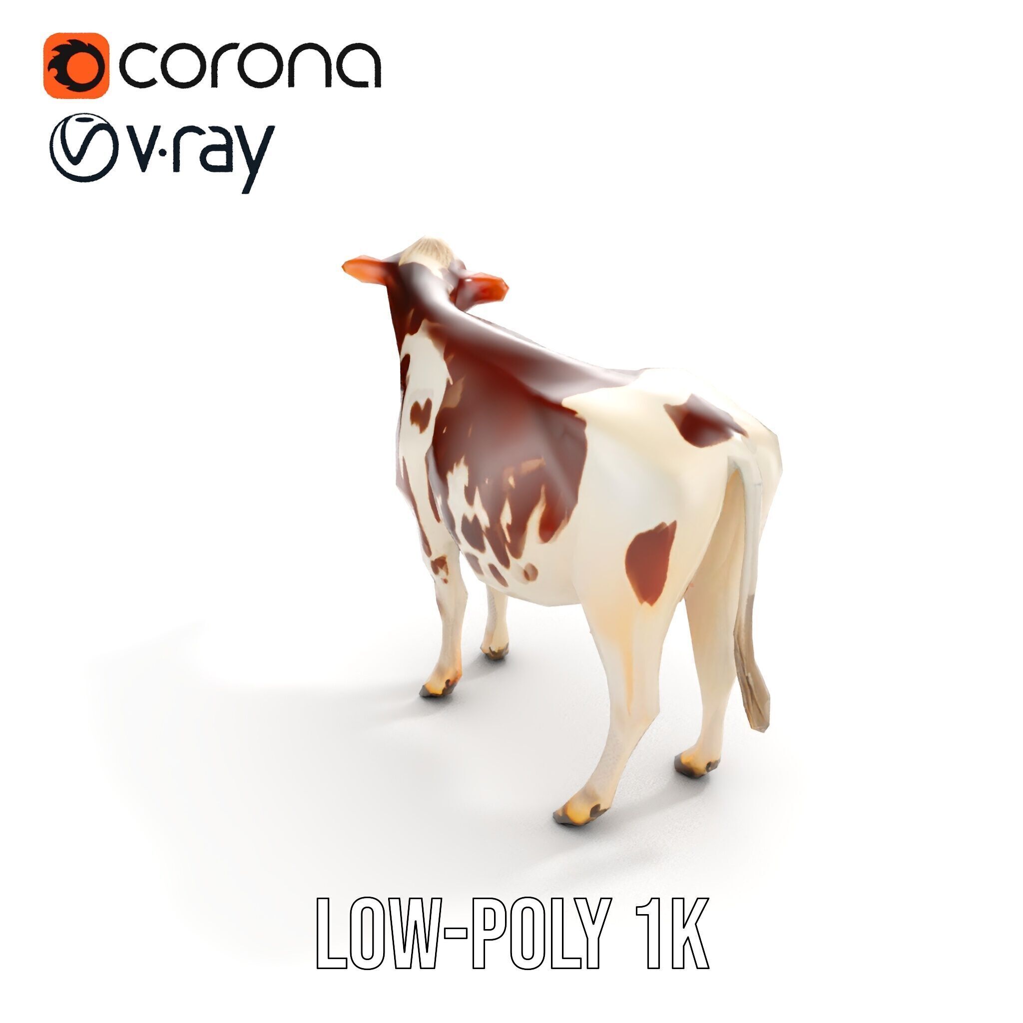 Dairy Cow D Model Pack with HighQuality Textures Low-poly 3D model_14