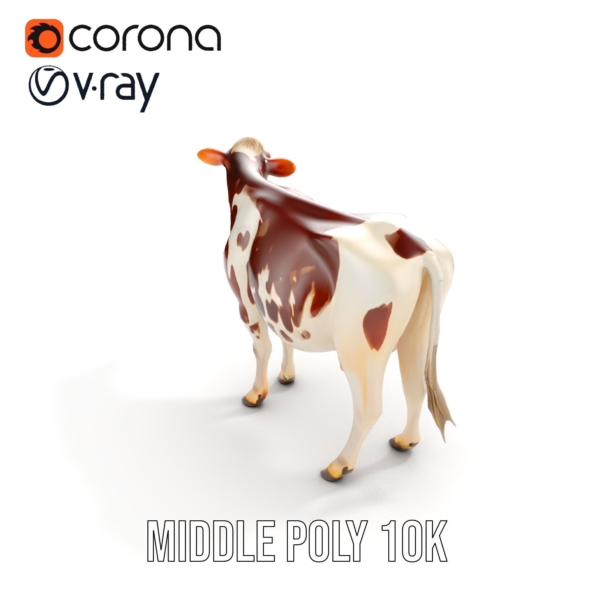 Dairy Cow D Model Pack with HighQuality Textures Low-poly 3D model_13
