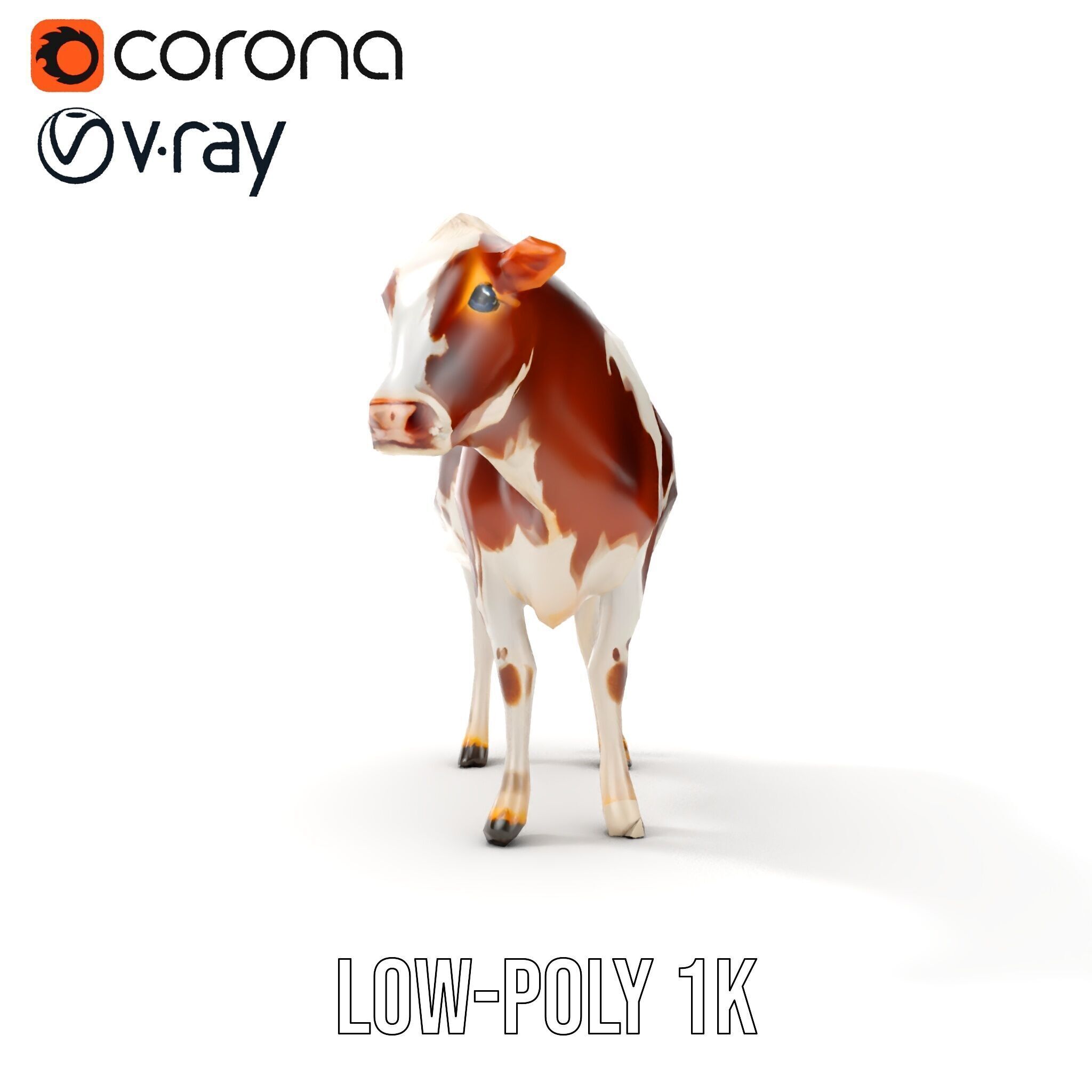 Dairy Cow D Model Pack with HighQuality Textures Low-poly 3D model_17