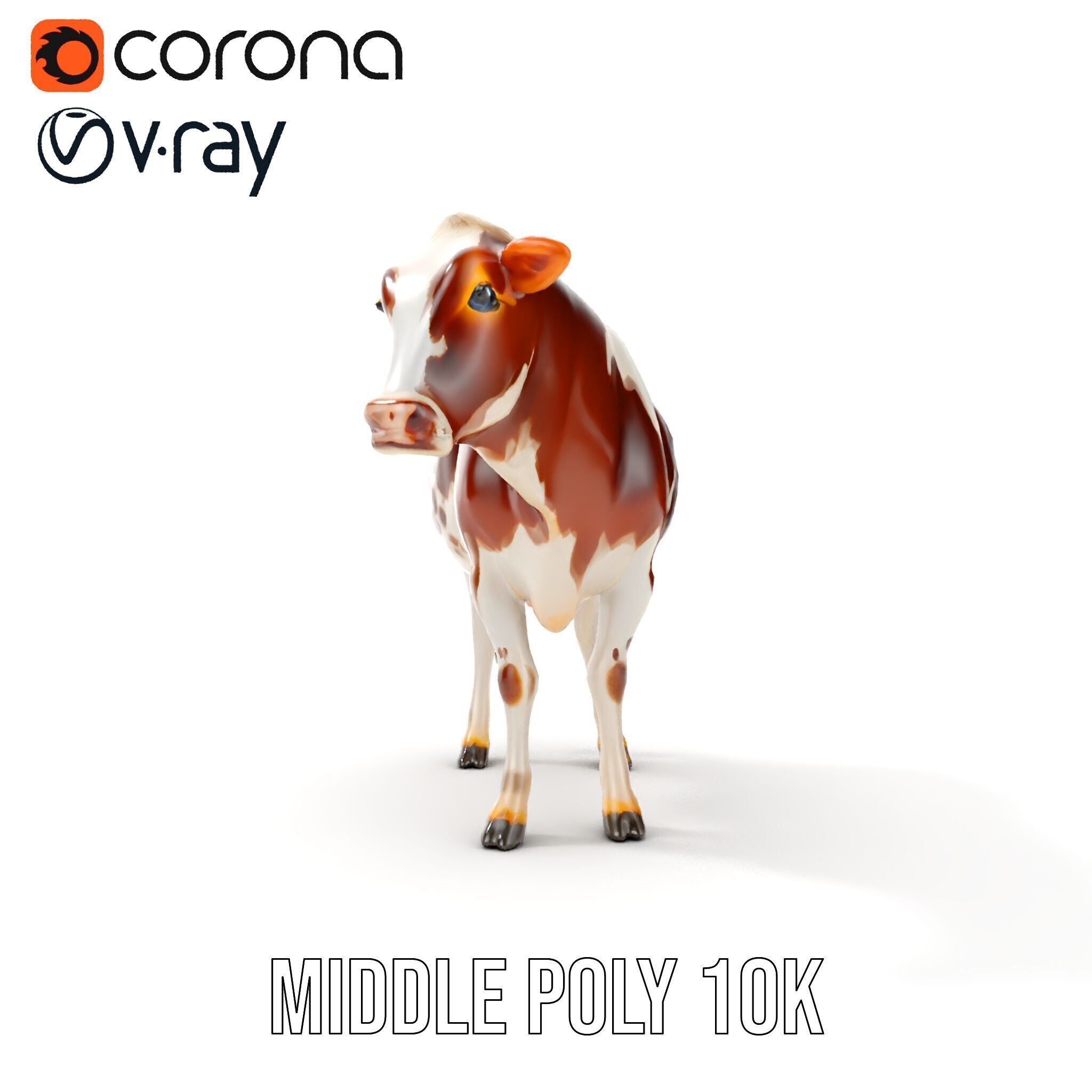 Dairy Cow D Model Pack with HighQuality Textures Low-poly 3D model_18