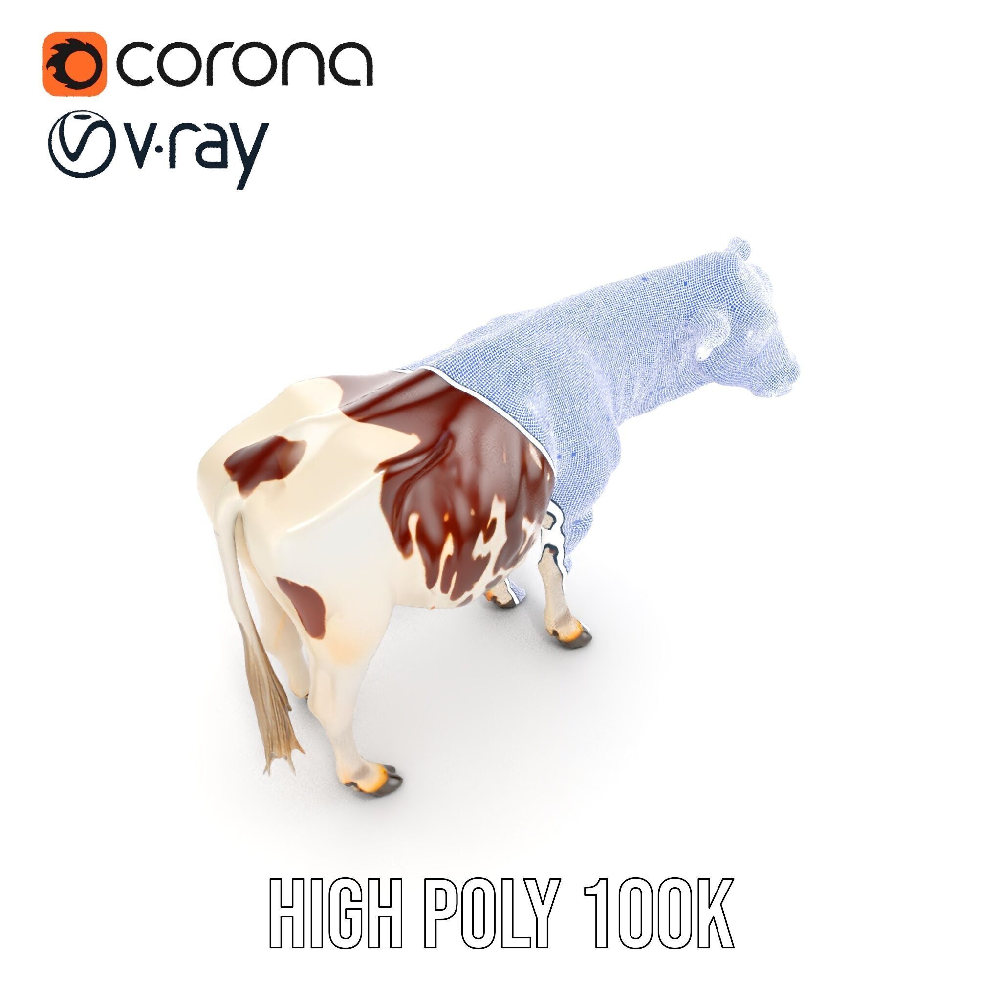Dairy Cow D Model Pack with HighQuality Textures Low-poly 3D model_37