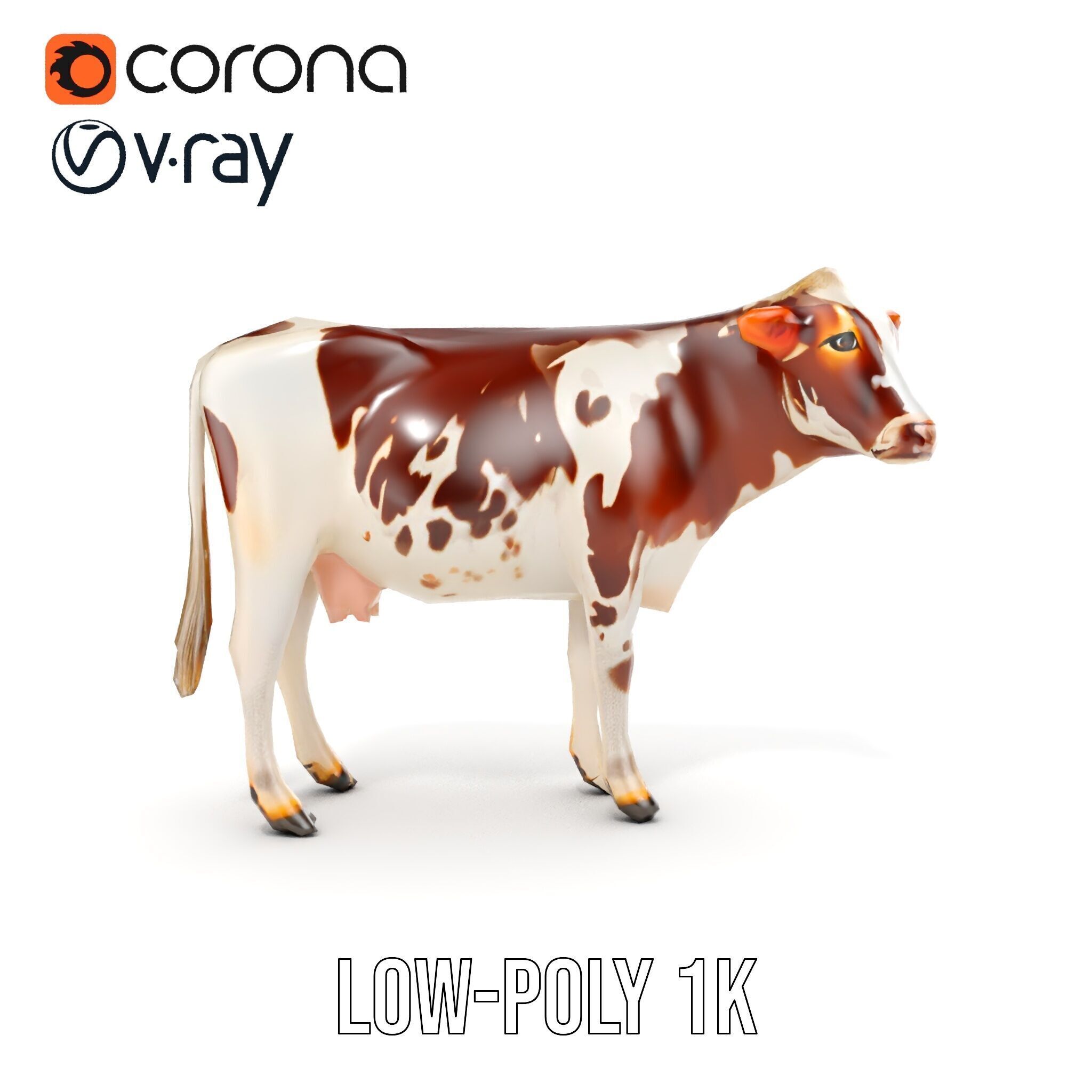 Dairy Cow D Model Pack with HighQuality Textures Low-poly 3D model_30
