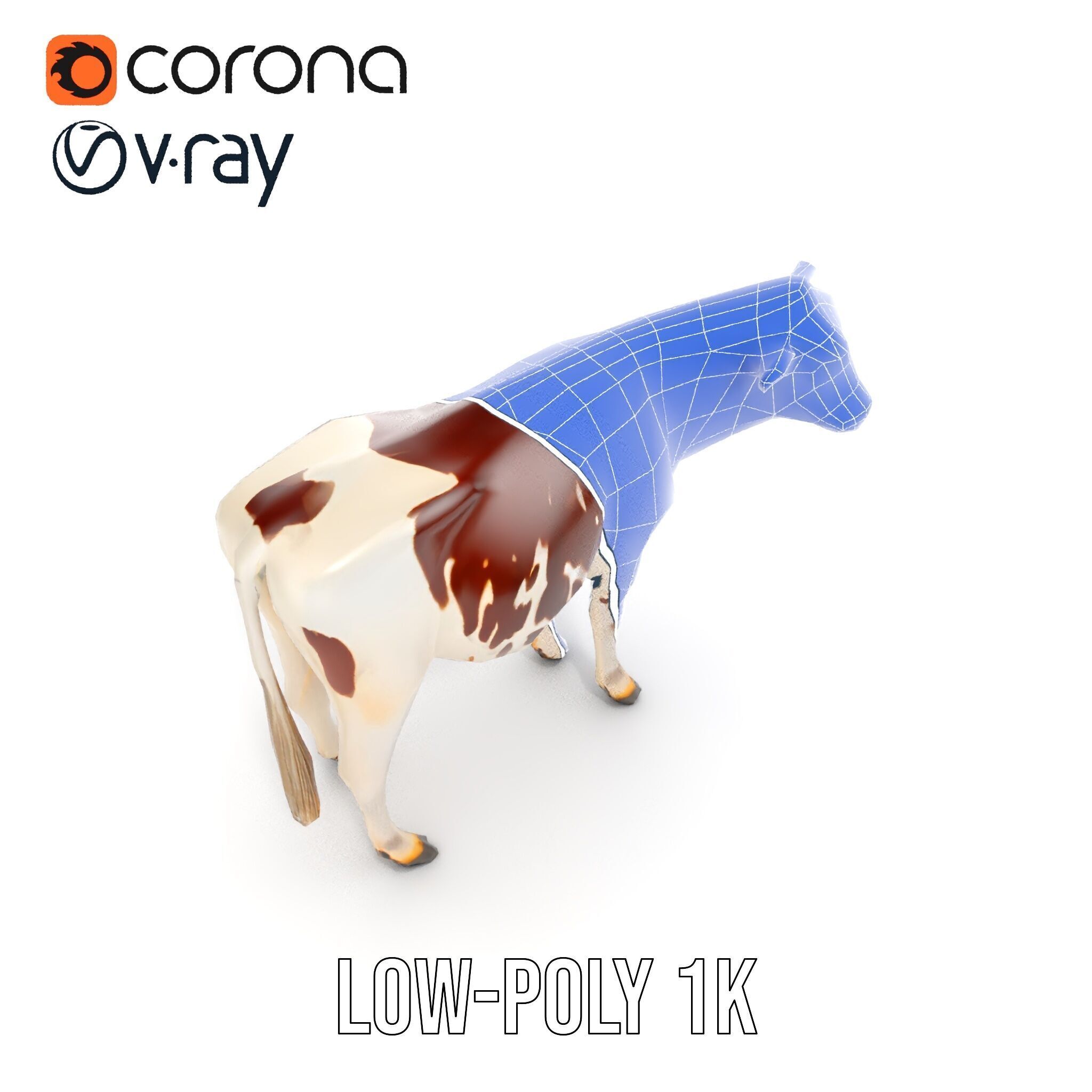 Dairy Cow D Model Pack with HighQuality Textures Low-poly 3D model_32