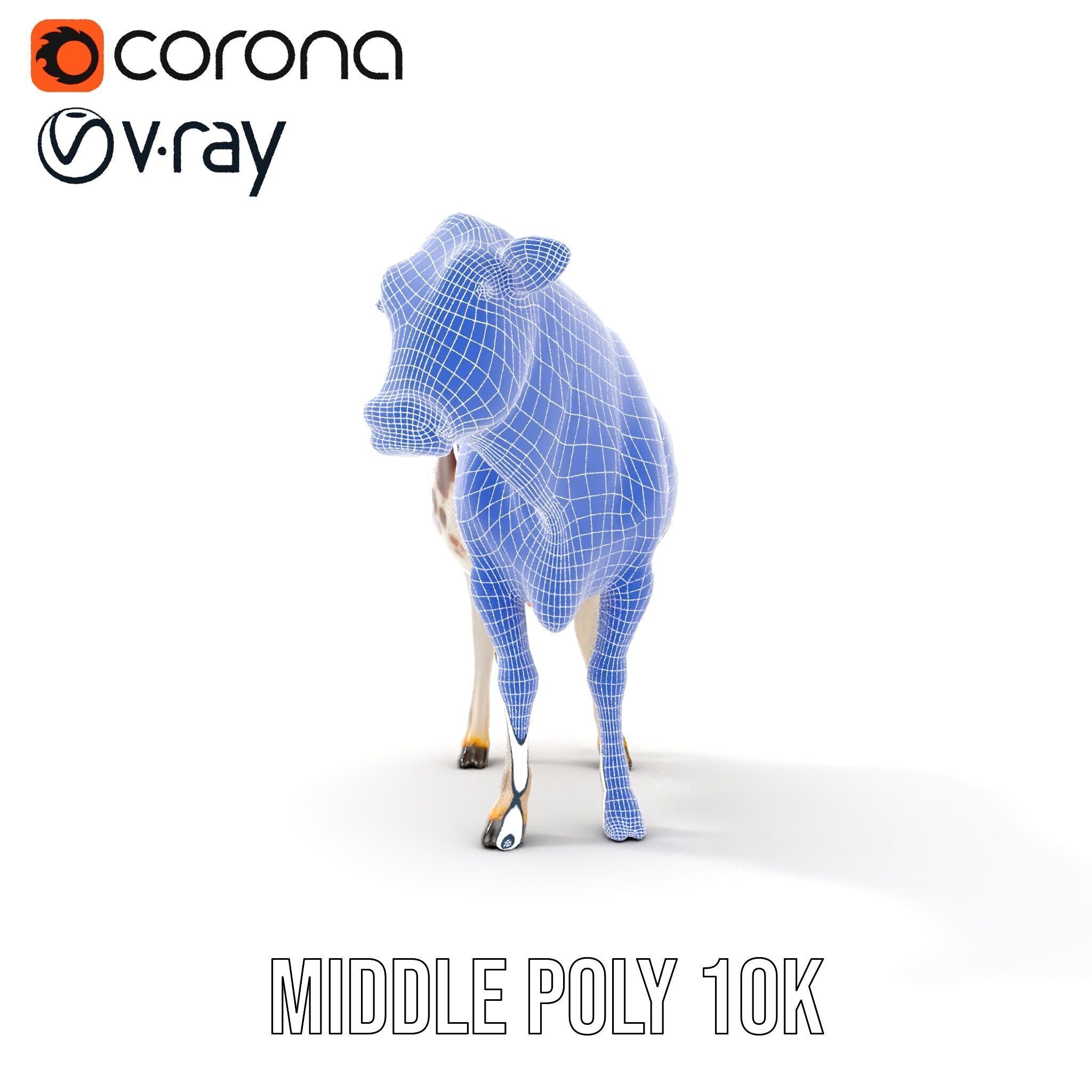 Dairy Cow D Model Pack with HighQuality Textures Low-poly 3D model_26