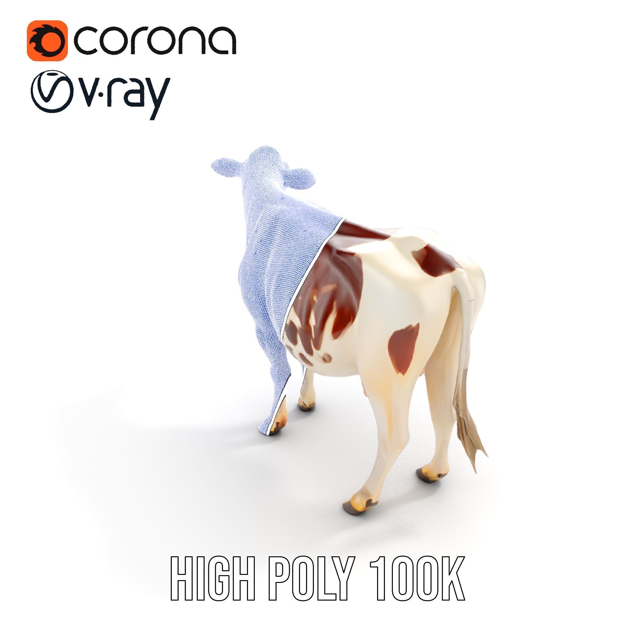 Dairy Cow D Model Pack with HighQuality Textures Low-poly 3D model_36