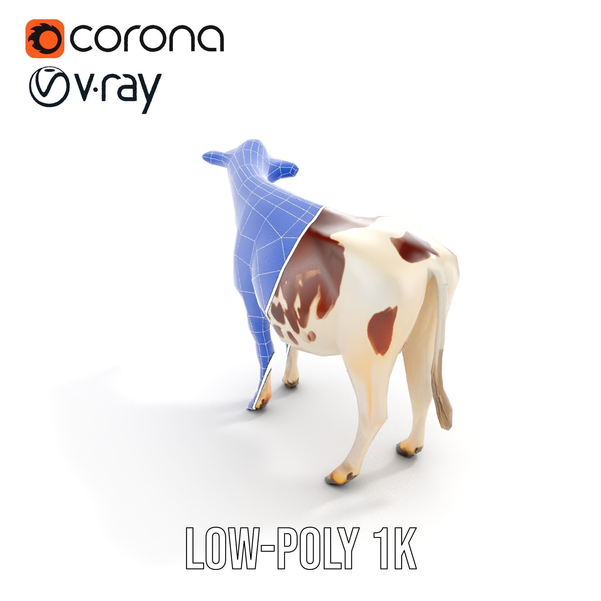 Dairy Cow D Model Pack with HighQuality Textures Low-poly 3D model_24