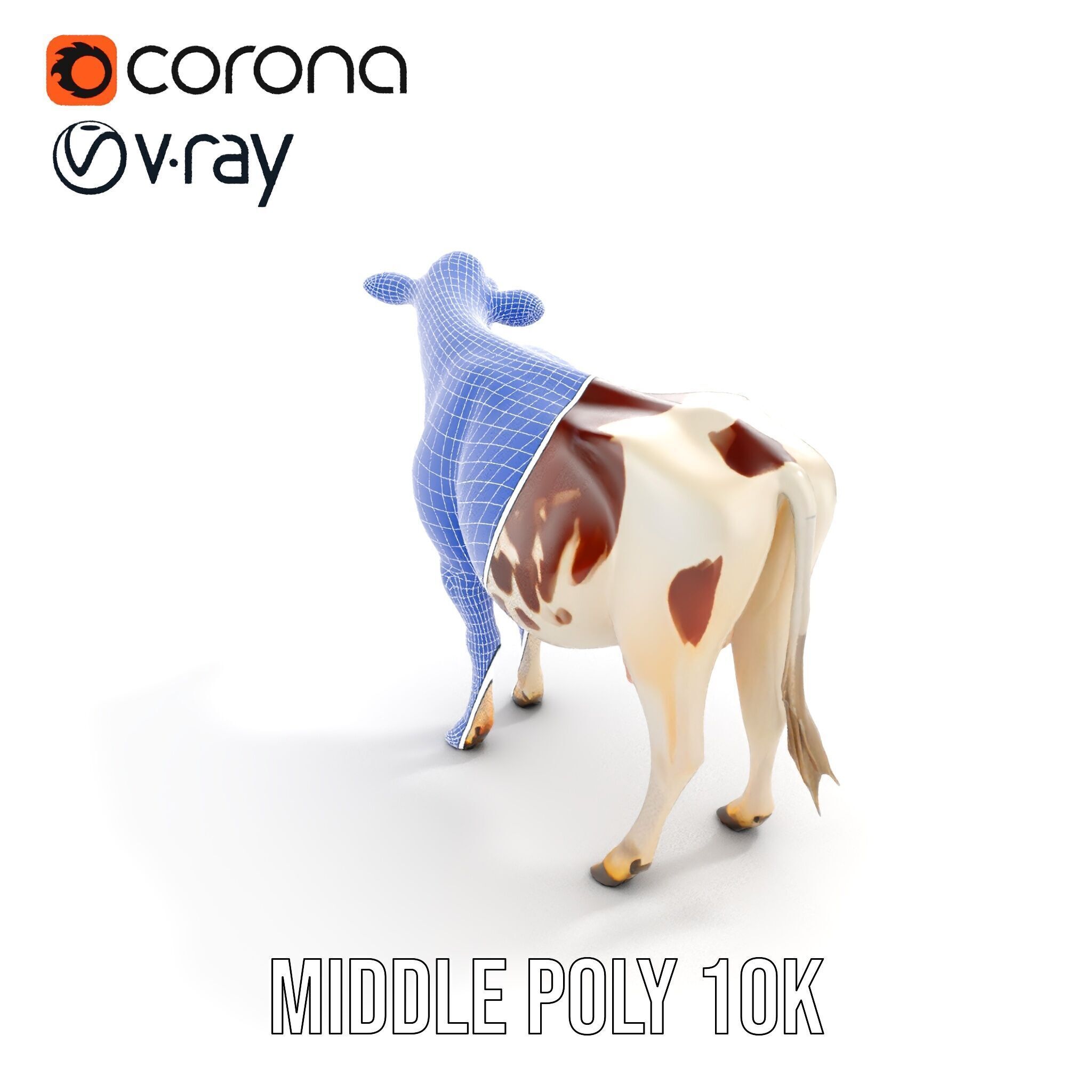 Dairy Cow D Model Pack with HighQuality Textures Low-poly 3D model_16