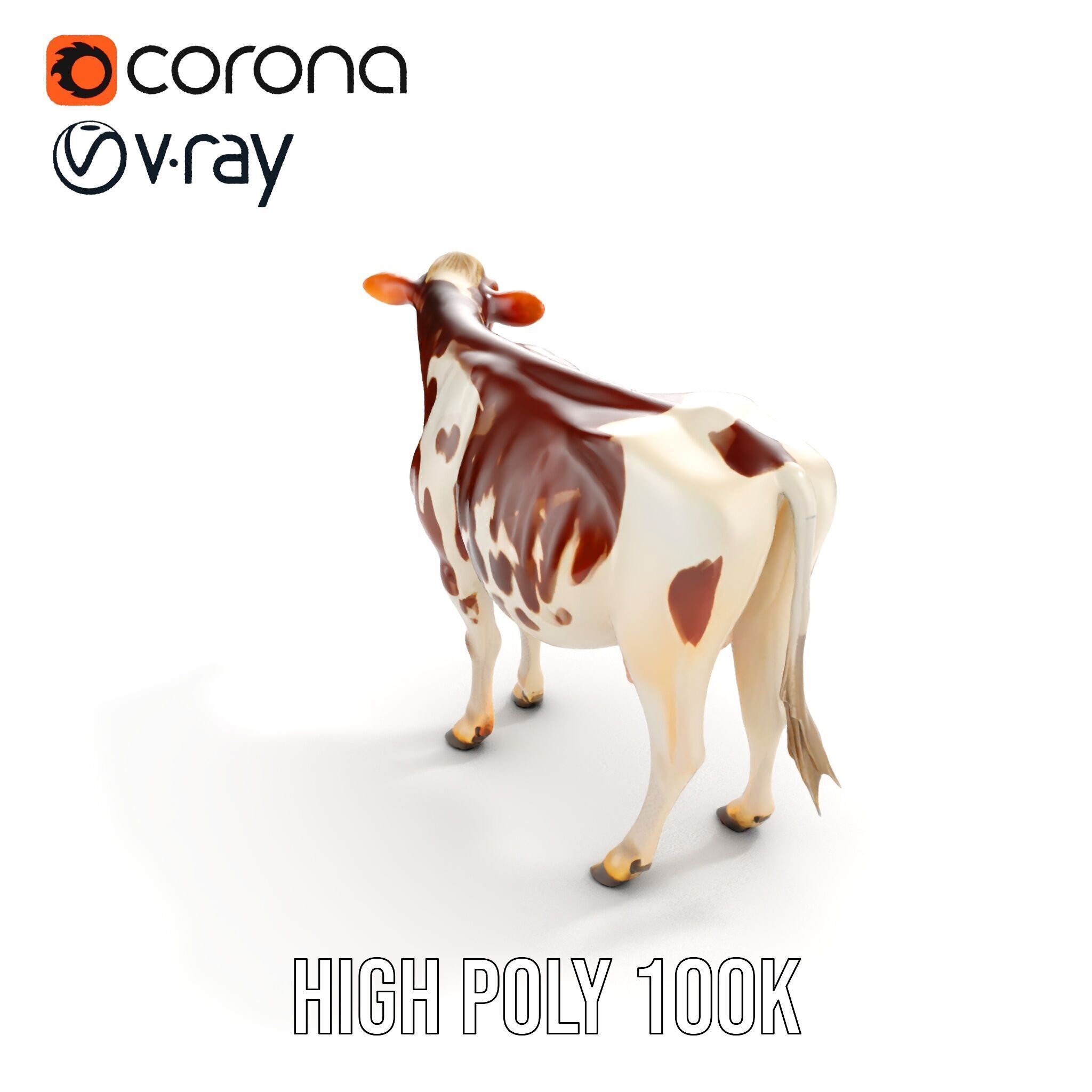 Dairy Cow D Model Pack with HighQuality Textures Low-poly 3D model_20
