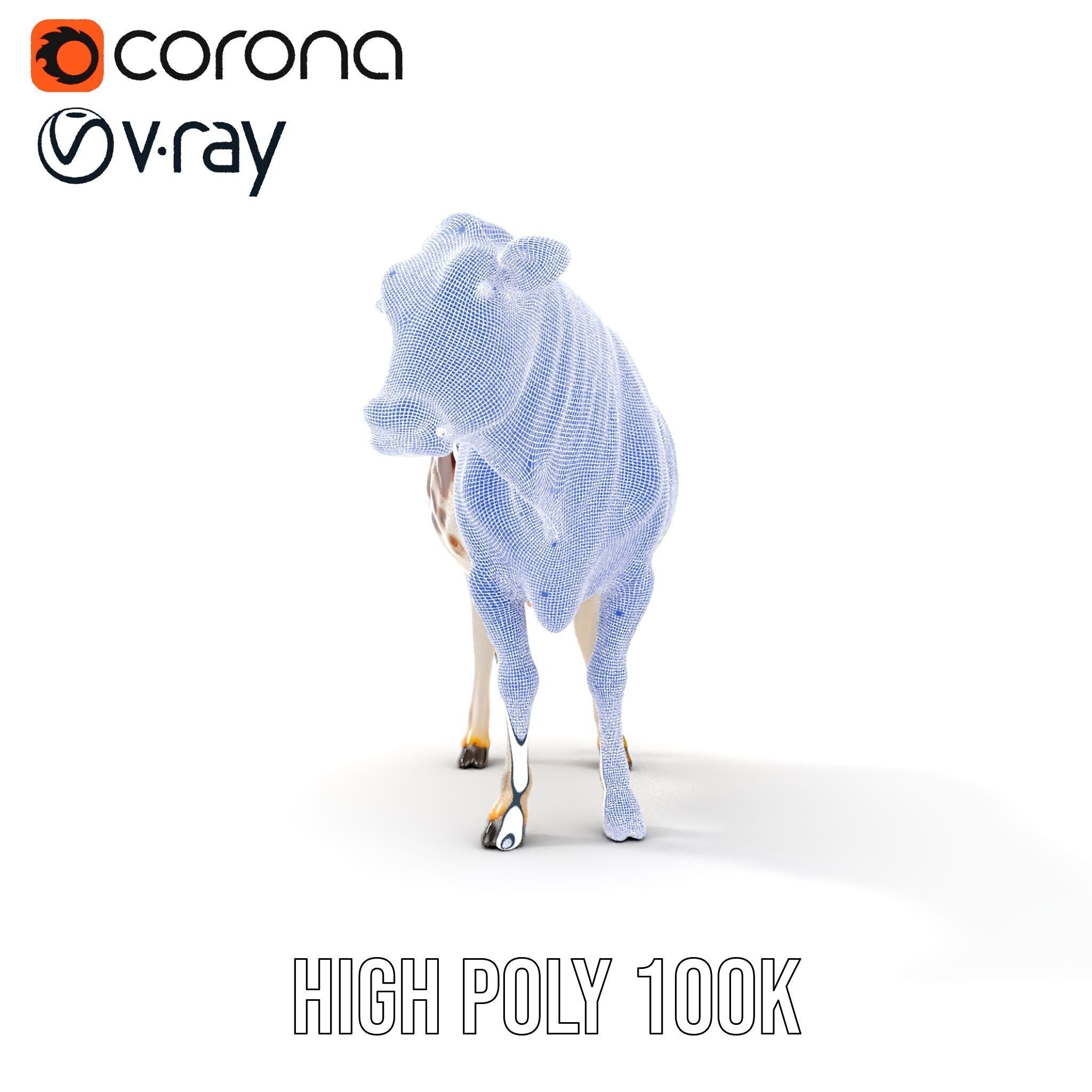 Dairy Cow D Model Pack with HighQuality Textures Low-poly 3D model_38
