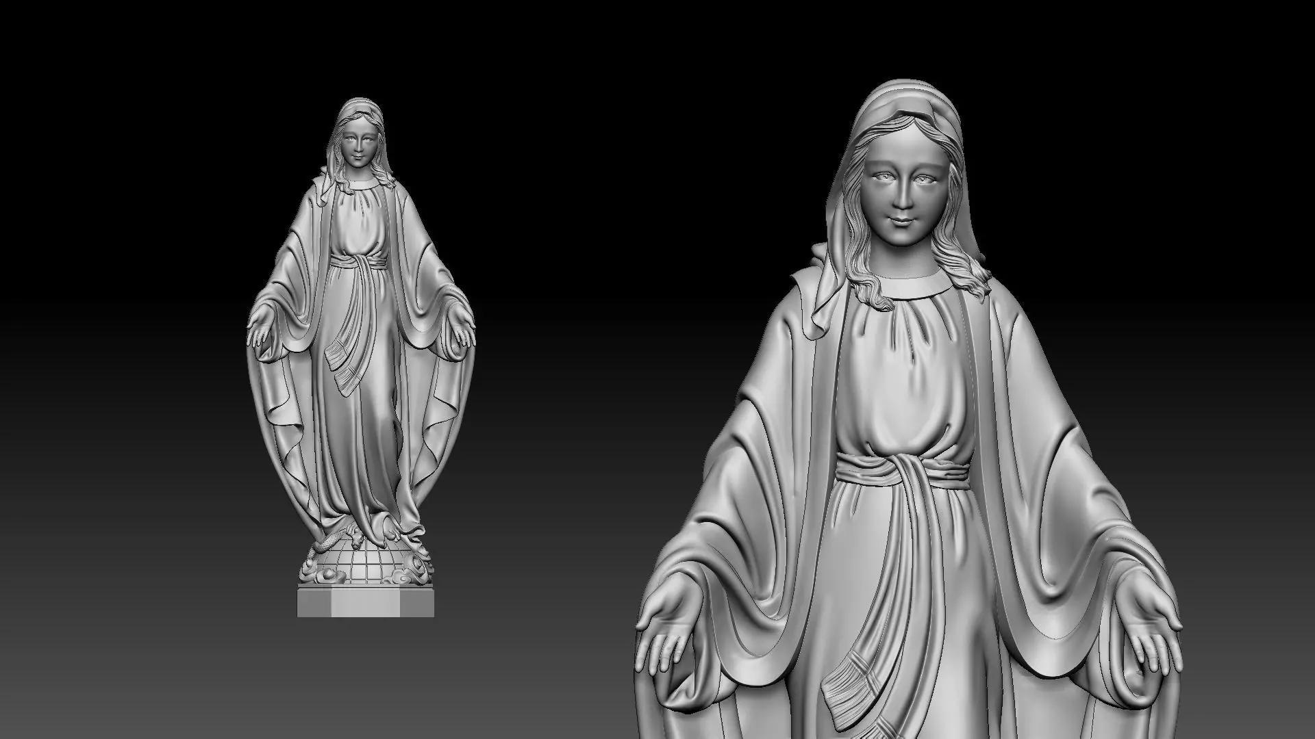 Virgin Mary 3D print model