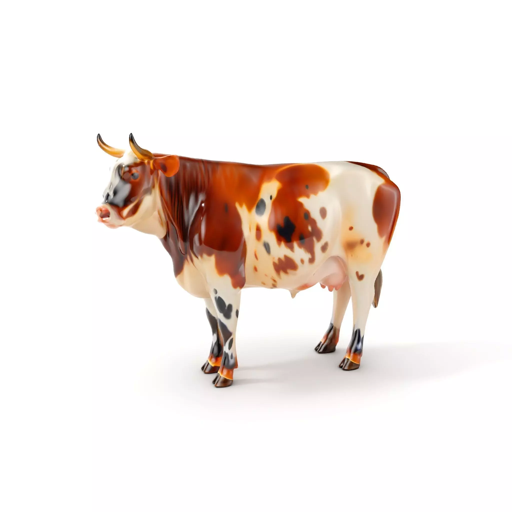 Spotted Cow Model Pack for Animation and Games Low-poly 3D model_0
