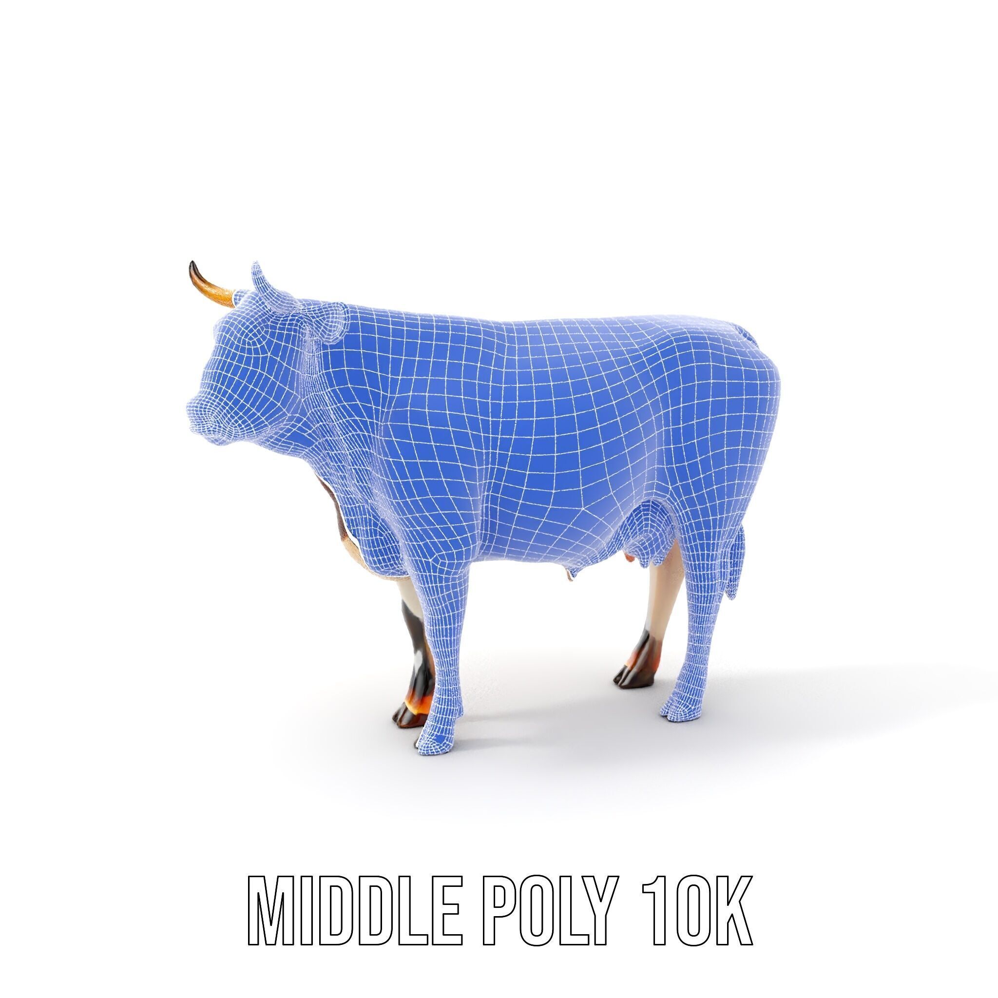 Spotted Cow Model Pack for Animation and Games Low-poly 3D model_19