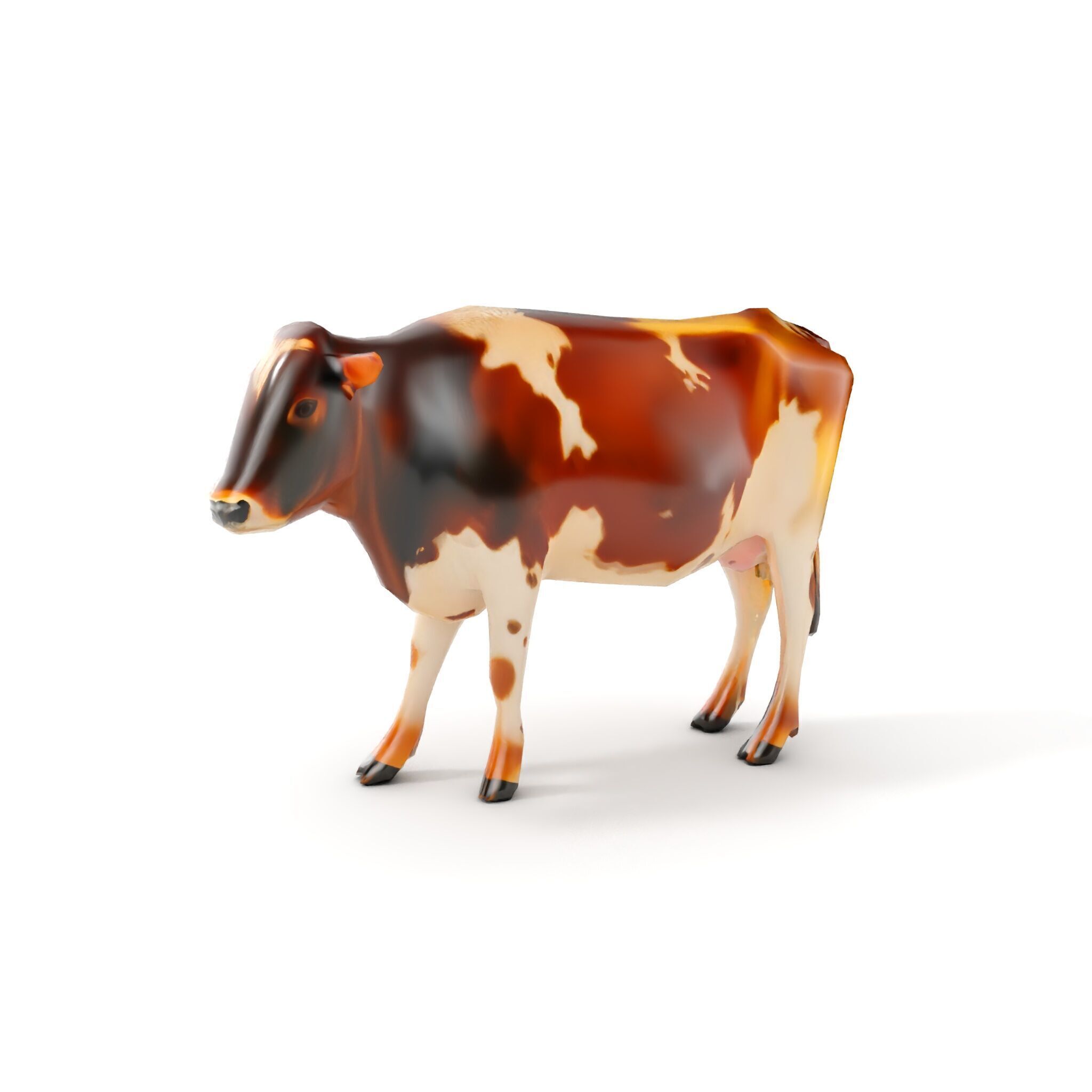 Realistic Cow Model Pack Low-poly 3D model_8