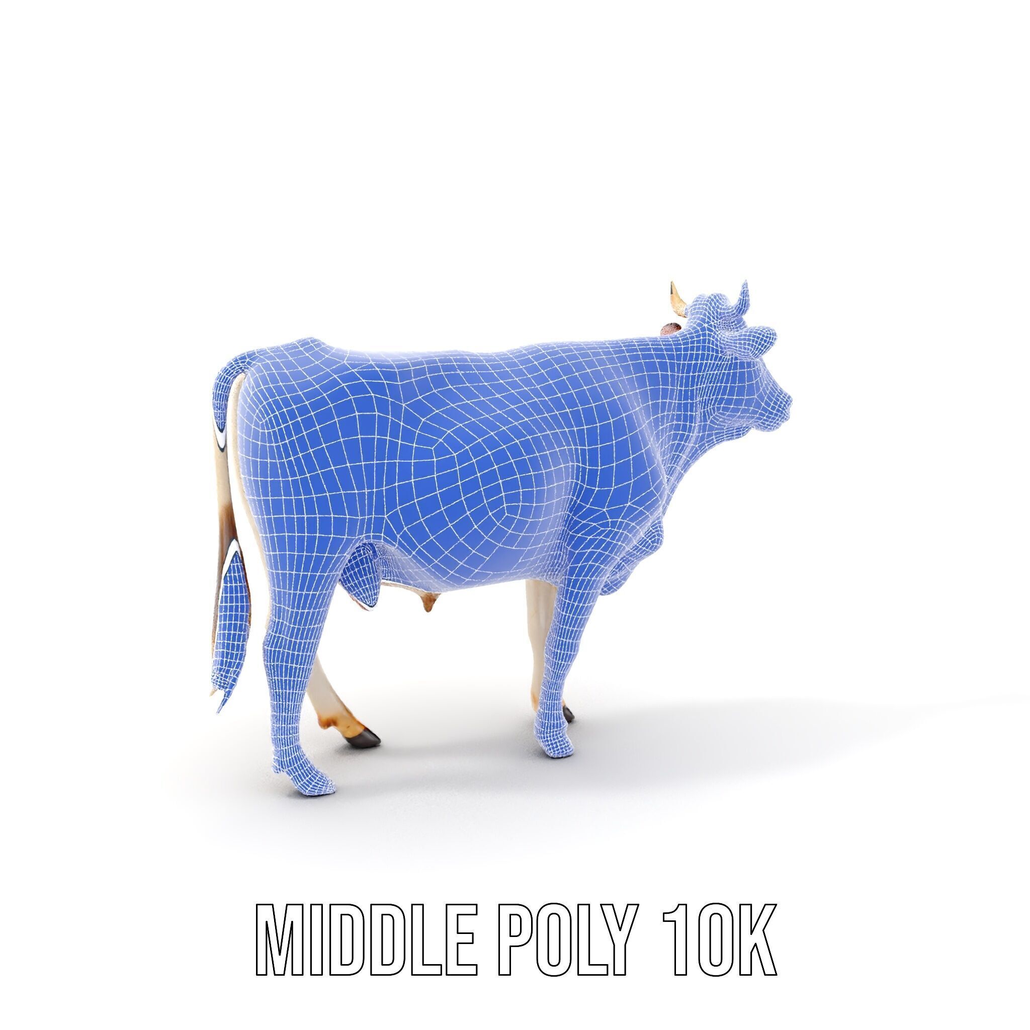 Spotted Dairy Cow D Model Pack Low-poly 3D model_21