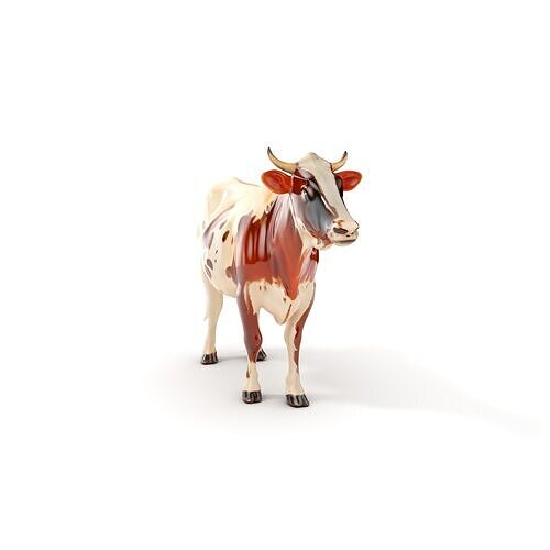 Detailed Cow Model Pack for Production Rendering Low-poly 3D model