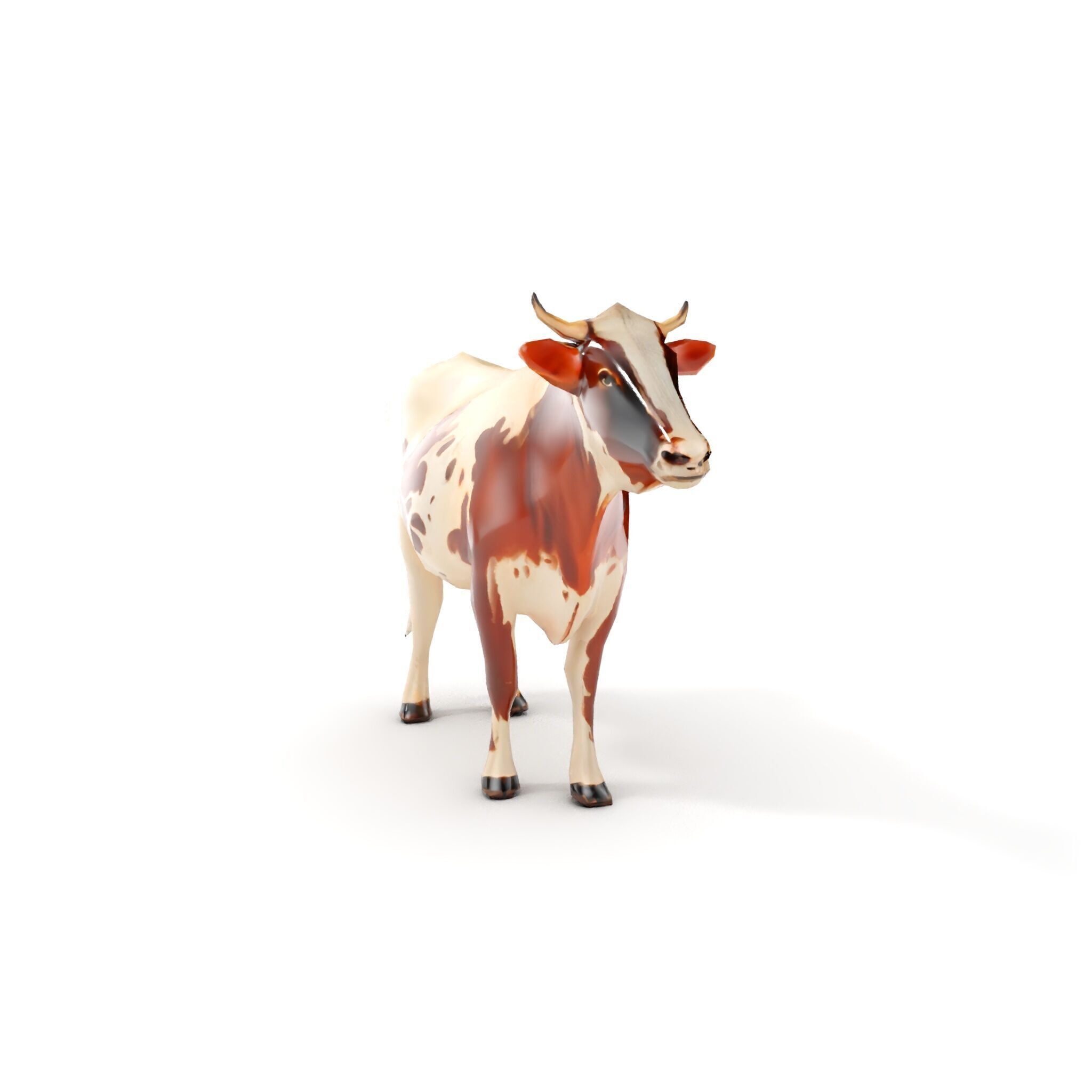 Detailed Cow Model Pack for Production Rendering Low-poly 3D model_7
