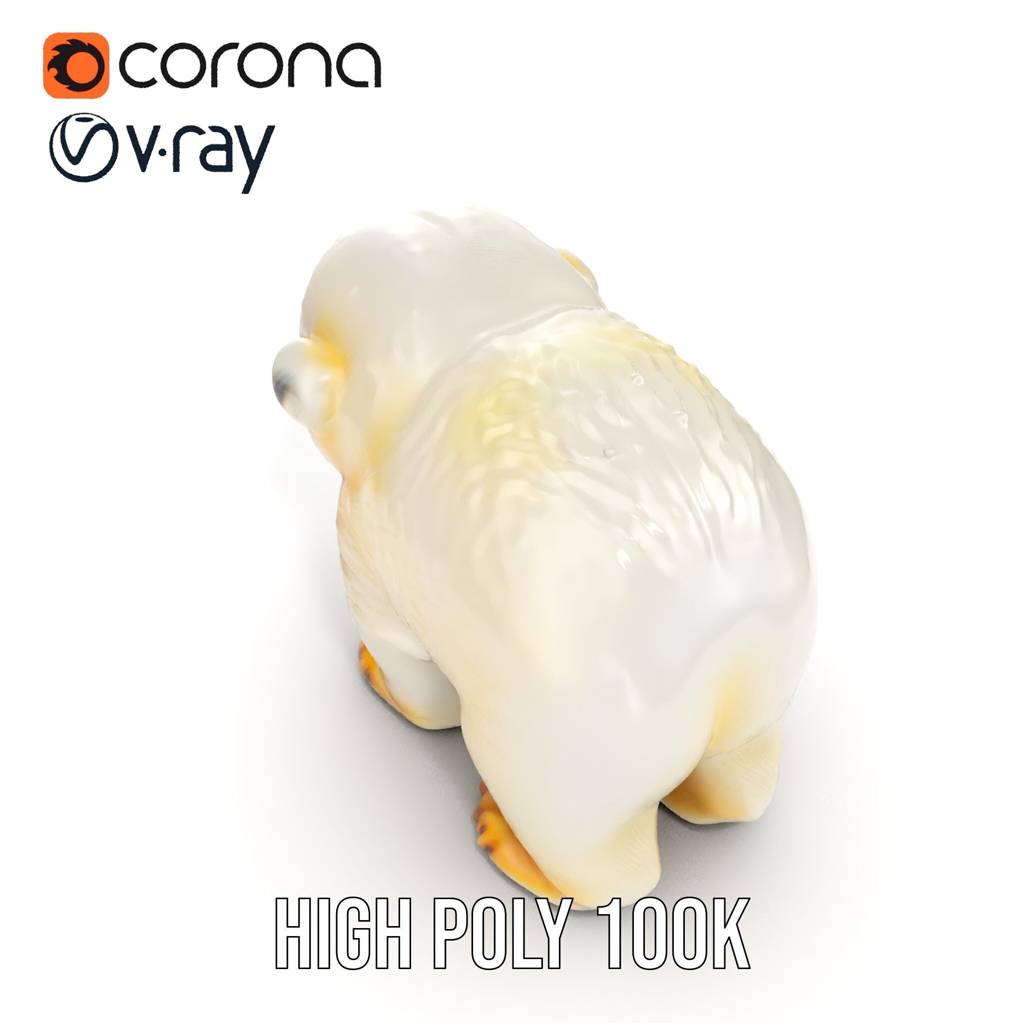 Adorable Polar Bear Cub D Model Pack Low-poly 3D model_37