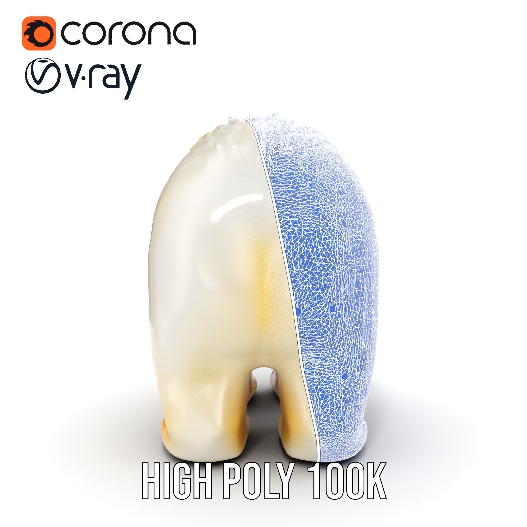 Adorable Polar Bear Cub D Model Pack Low-poly 3D model_24