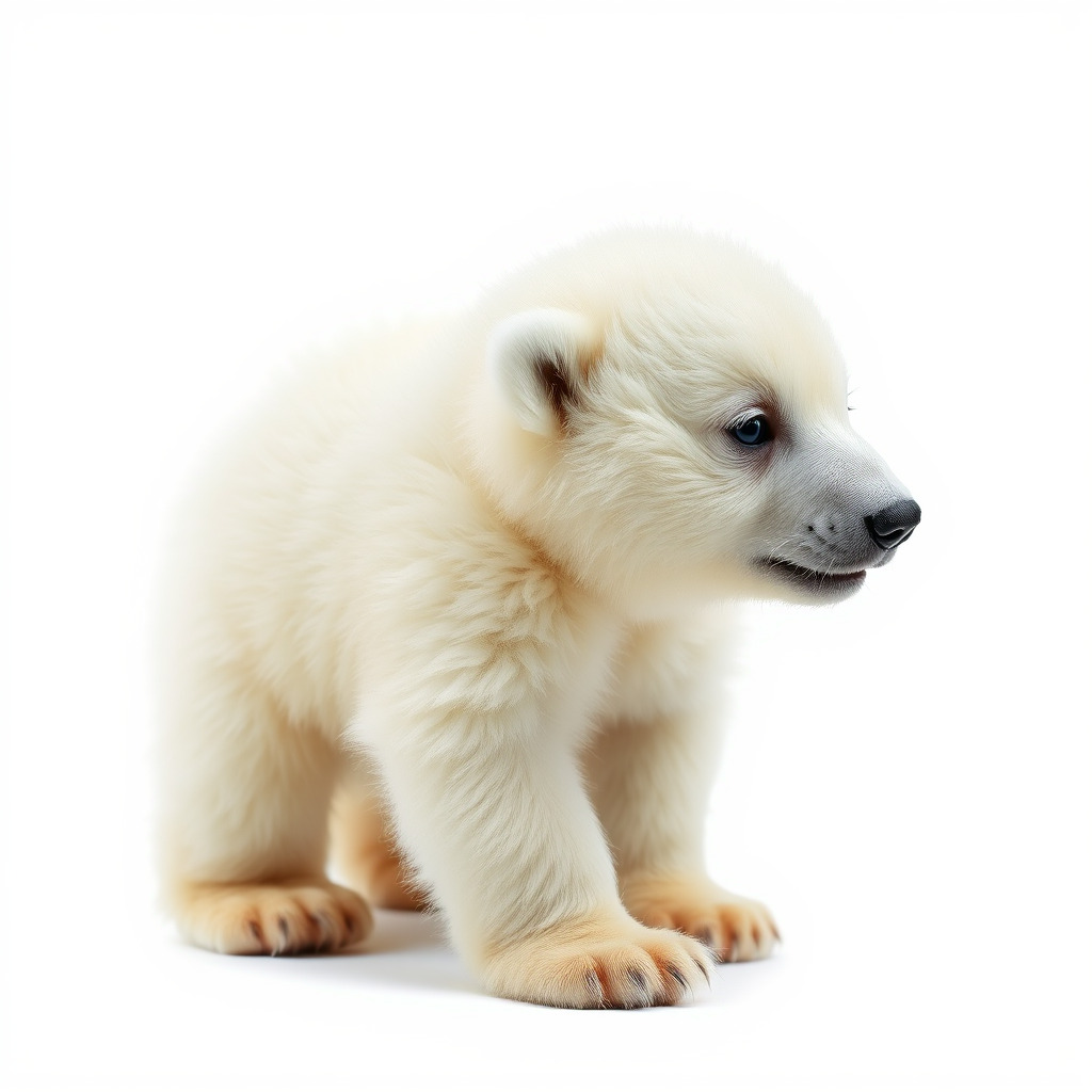 Adorable Polar Bear Cub D Model Pack Low-poly 3D model_3