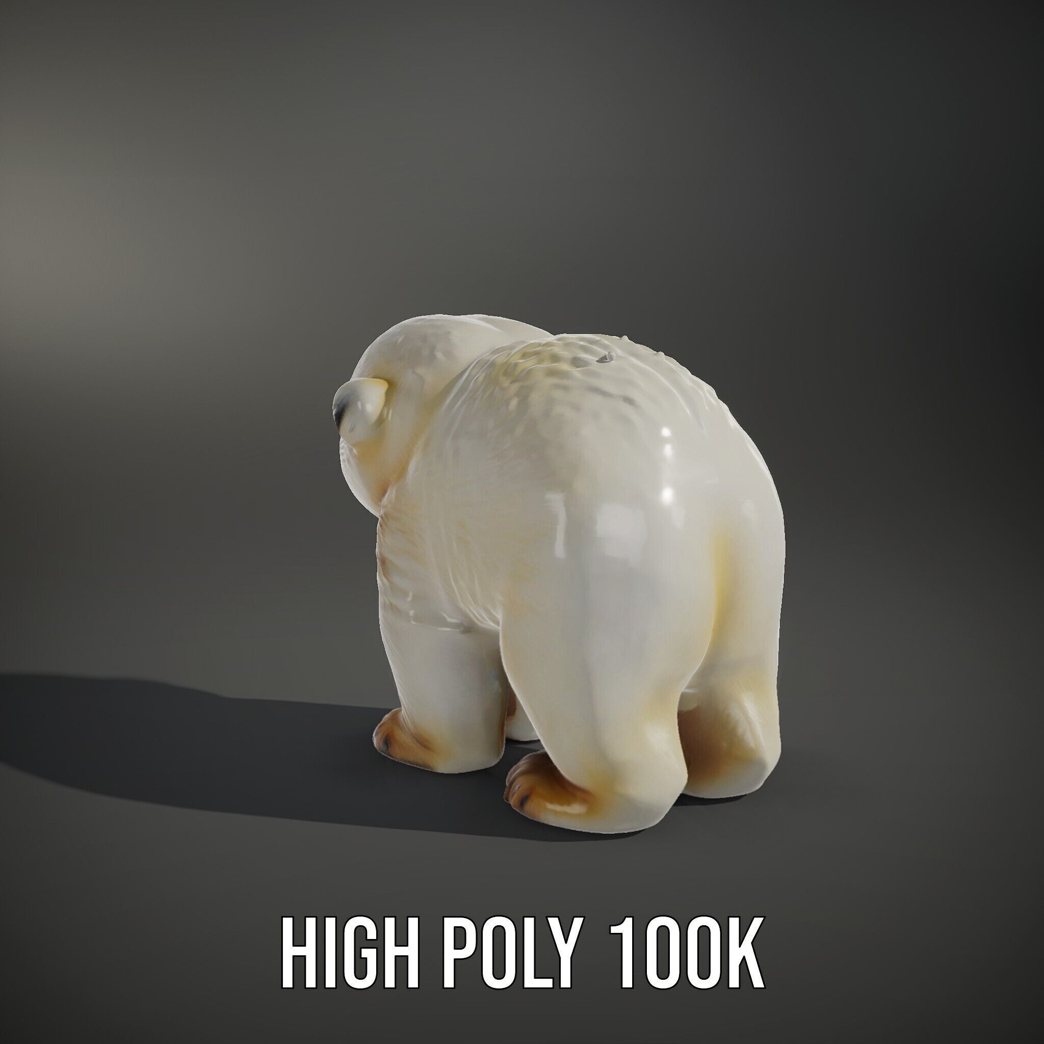 Adorable Polar Bear Cub D Model Pack Low-poly 3D model_9