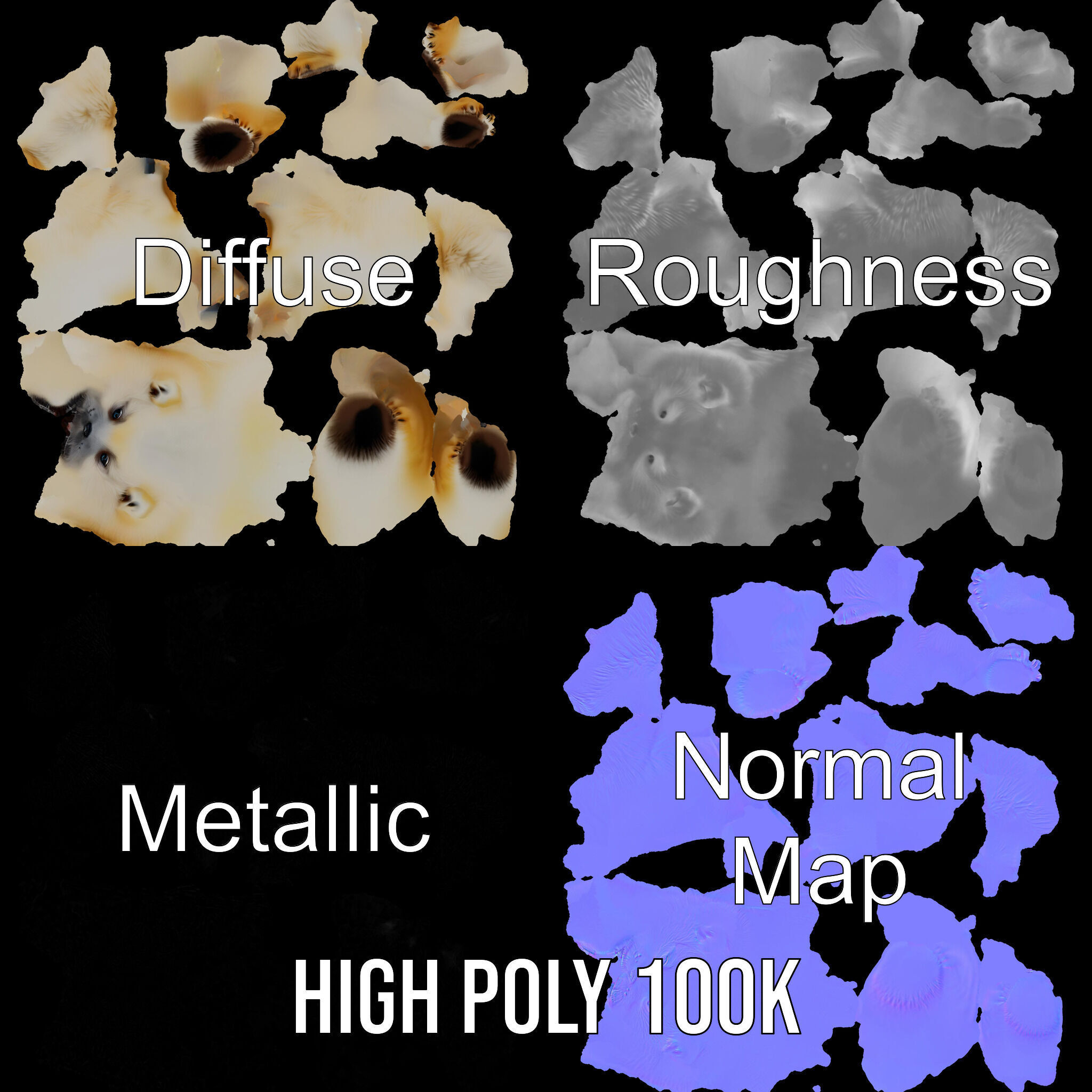 Adorable Polar Bear Cub D Model Pack Low-poly 3D model_4