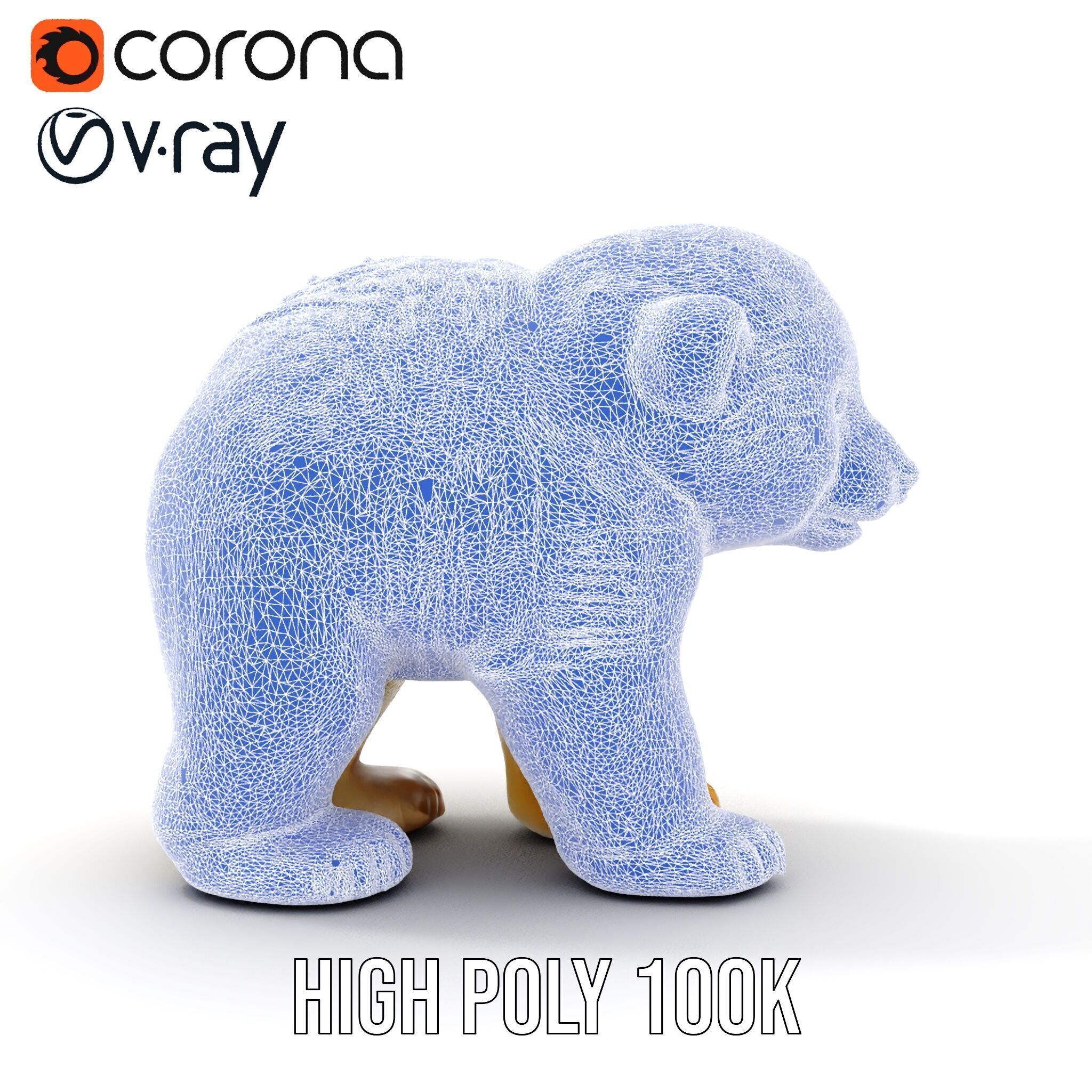 Adorable Polar Bear Cub D Model Pack Low-poly 3D model_39