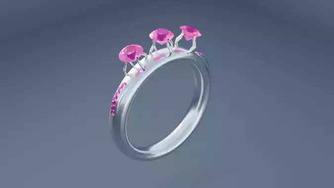 RING GOLD AND SILVER Low-poly 3D model