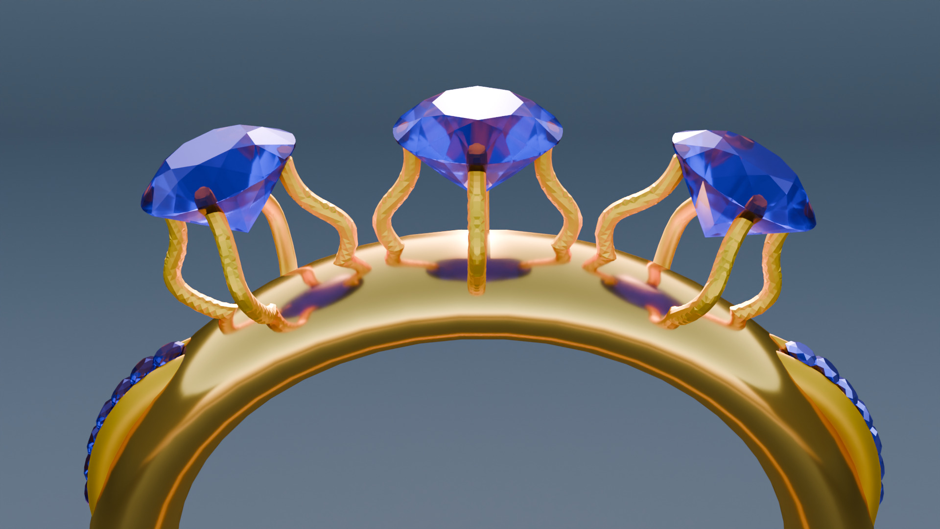 RING GOLD AND SILVER Low-poly 3D model_2