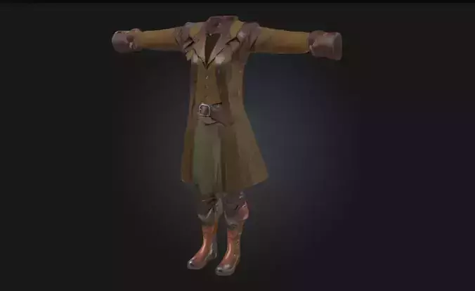 Pirate Outfit Render Stylized Buccaneer Clothing 