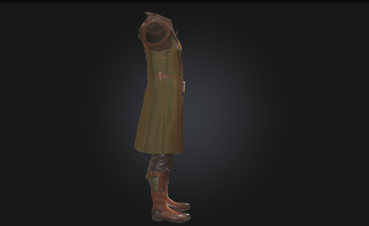 Pirate Outfit Render Stylized Buccaneer Clothing  3D model_3