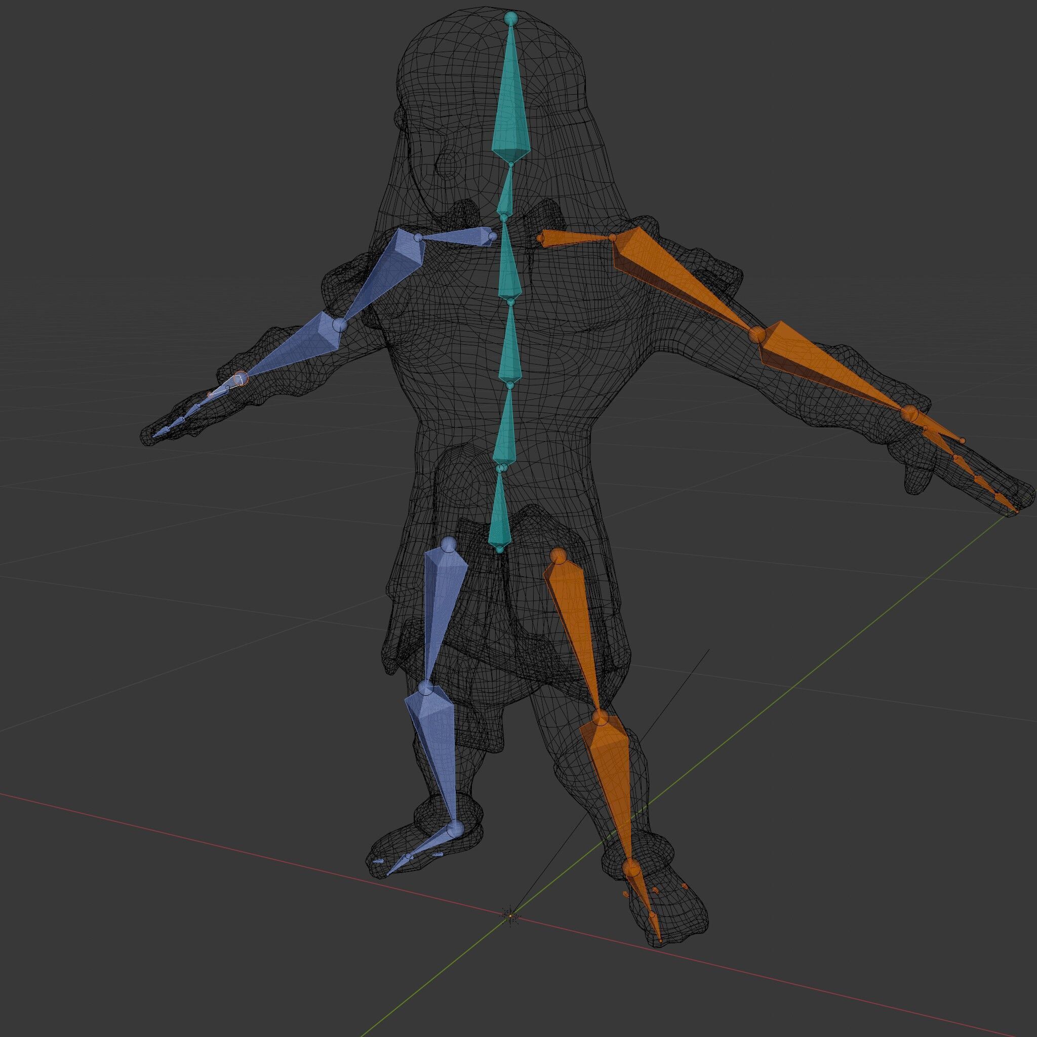 Ancient Egyptian Warrior Character Model Rigged and Animated Low-poly 3D model_9