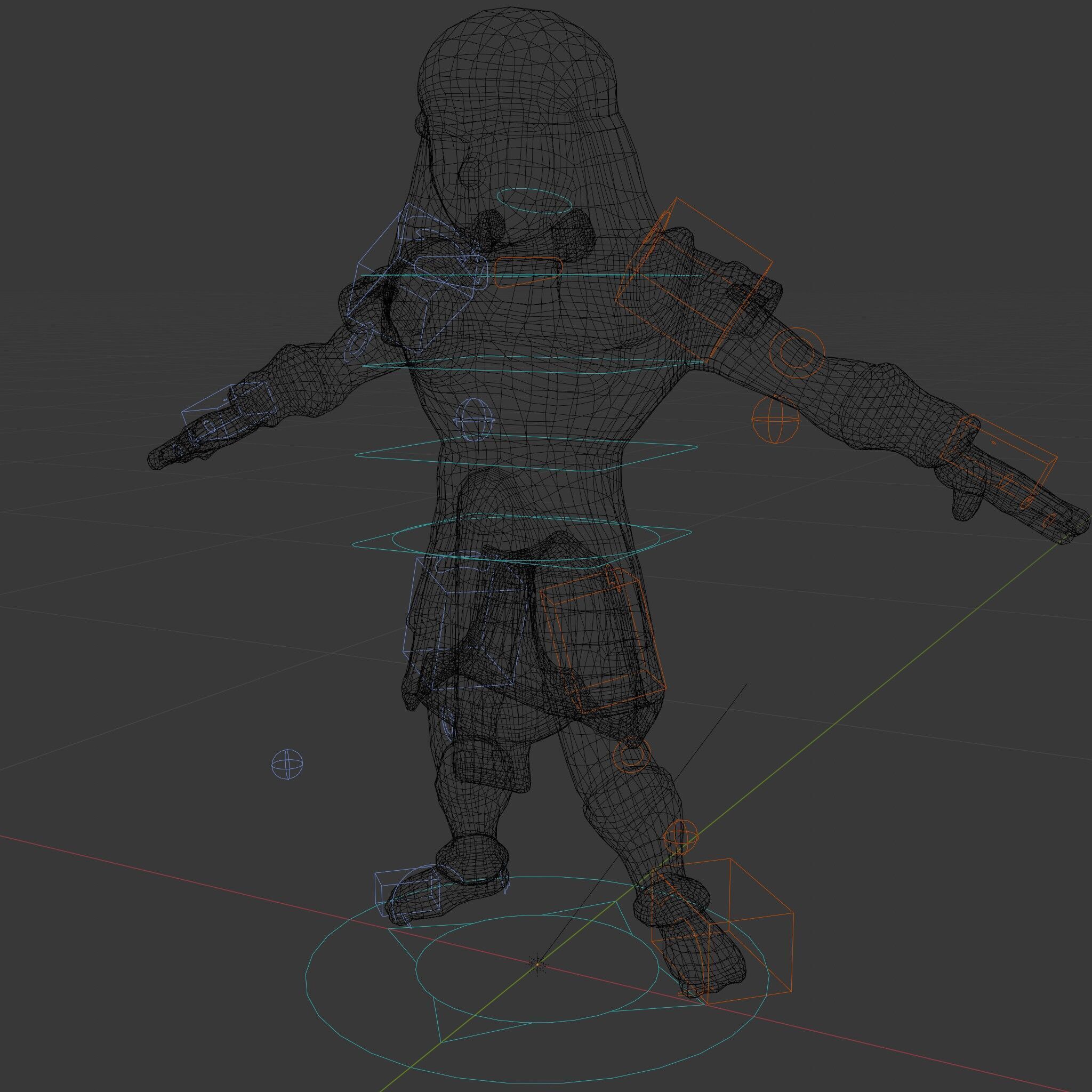 Ancient Egyptian Warrior Character Model Rigged and Animated Low-poly 3D model_6