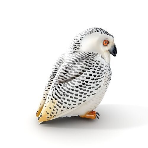 Snowy Owl Model Pack with Detailed Textures and LOD Low-poly 3D model