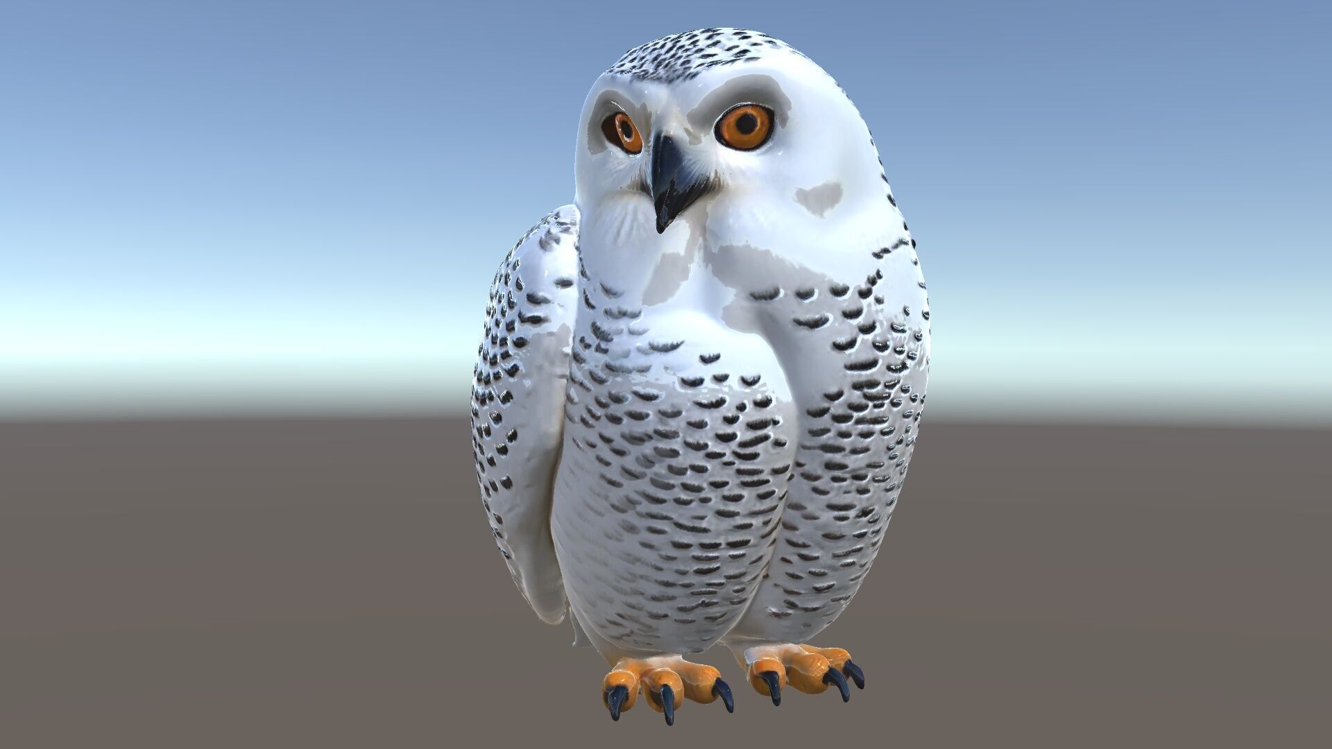 Snowy Owl Model Pack with Detailed Textures and LOD Low-poly 3D model_34