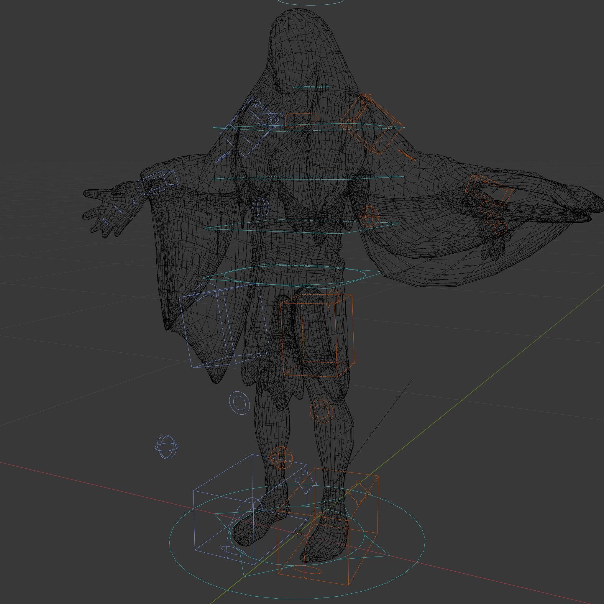 Green Forest Mage Character  Rigged and Animated D Model with... Low-poly 3D model_9