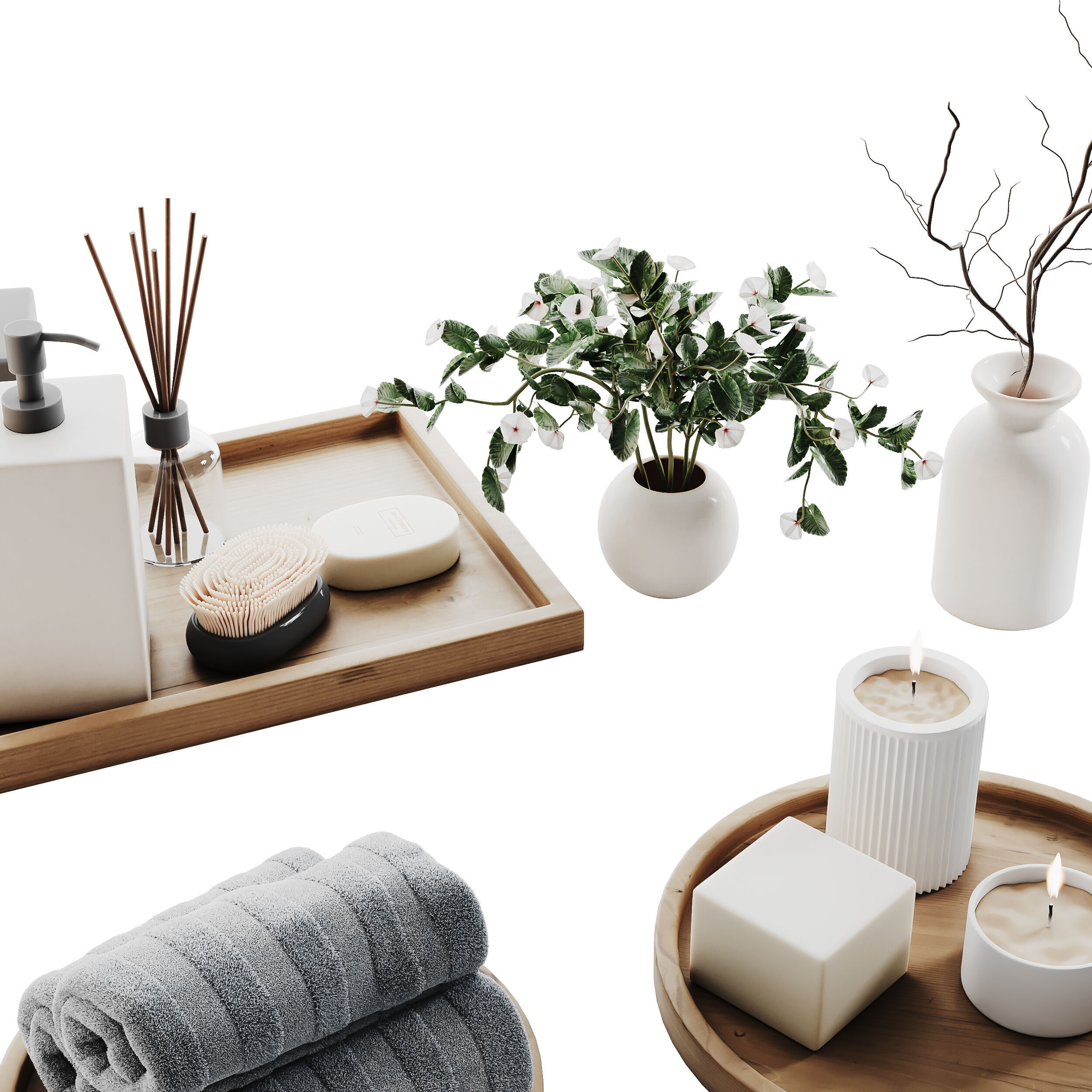 Decorative Set 011 3D model_1