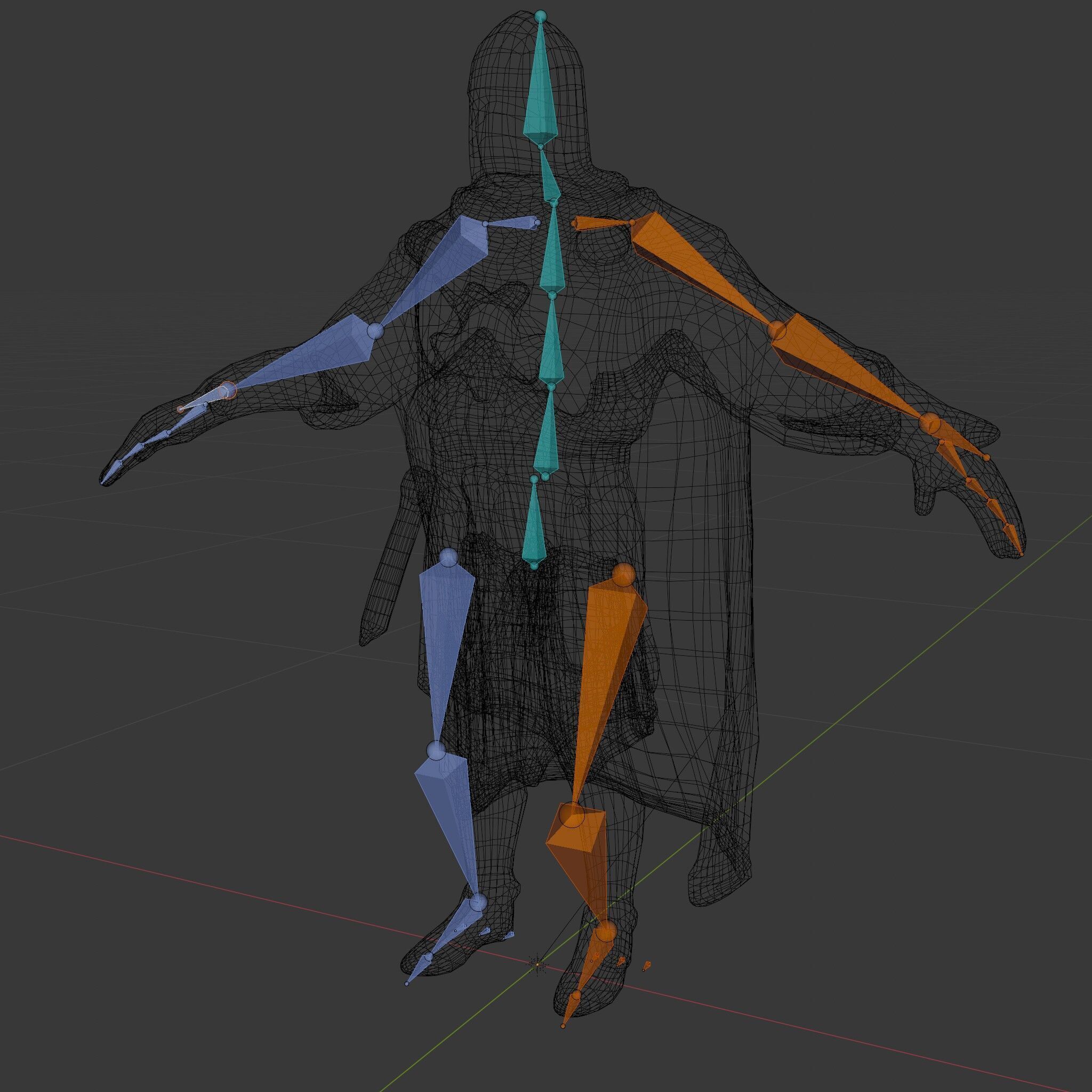Medieval Knight Character Model Rigged and Animated Low-poly 3D model_7