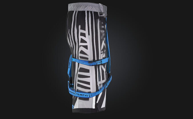 Futuristic Sport Shorts Sleek Athletic Wear  3D model 2