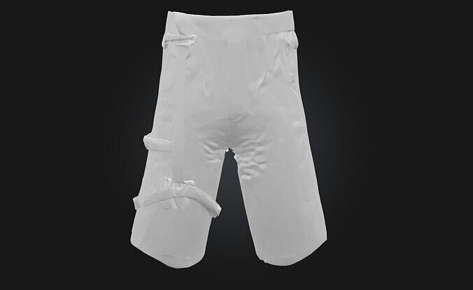 Futuristic Sport Shorts Sleek Athletic Wear  3D model 5