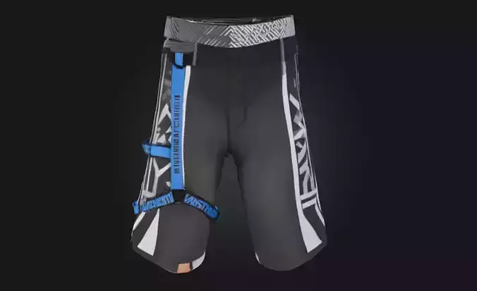 Futuristic Sport Shorts Sleek Athletic Wear 