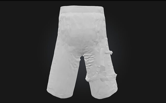 Futuristic Sport Shorts Sleek Athletic Wear  3D model 7