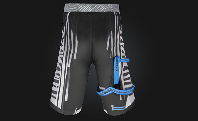 Futuristic Sport Shorts Sleek Athletic Wear  3D model 3