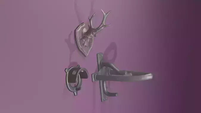 Modelhorse Tackroom Set Saddleholder Tackholder Antler 3D print model