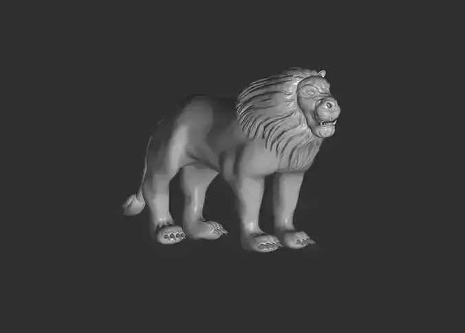 Lion 3D modeling and printing or animal printing