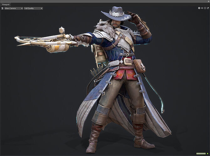 hunter Low-poly 3D model