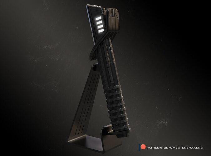 Darksaber hilt with stand 3D print model