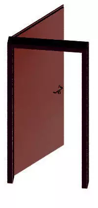 Plain door Free low-poly 3D model
